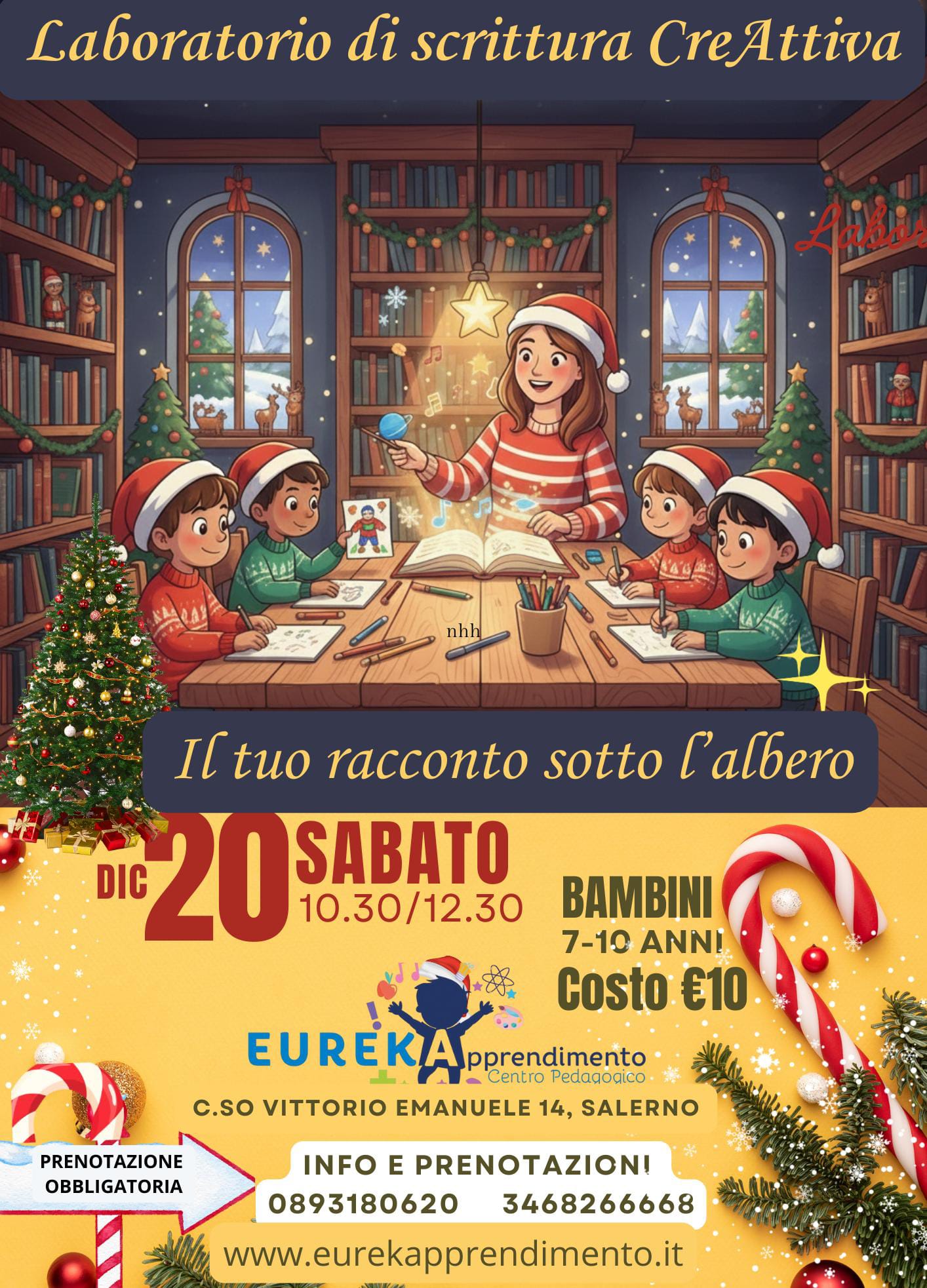 EUREKAPPRENDIMENTO - LABORATORIO DI SCRITTURA CREATTIVA – IL TUO RACCONTO SOTTO L’ALBERO